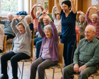 Hockergymnastik-Kurs